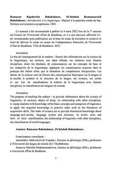 INTRODUCTION A LA LINGUISTIQUE