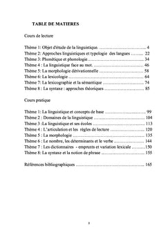INTRODUCTION A LA LINGUISTIQUE