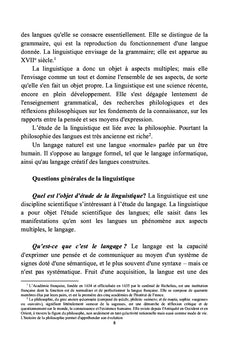 INTRODUCTION A LA LINGUISTIQUE