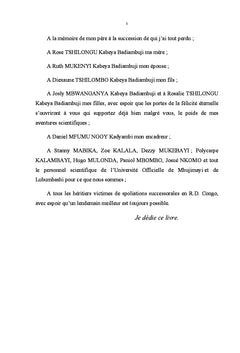 Liquidation, partage et pratiques des successions en RD. CONGO