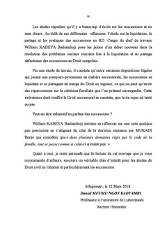 Liquidation, partage et pratiques des successions en RD. CONGO