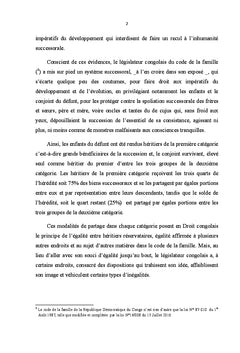 Liquidation, partage et pratiques des successions en RD. CONGO