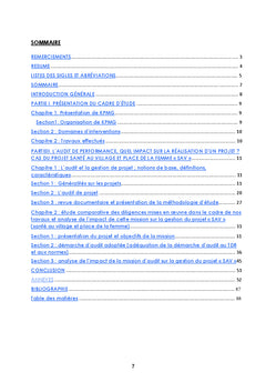 L'audit de performance, quel impact sur la realisation d'un projet?