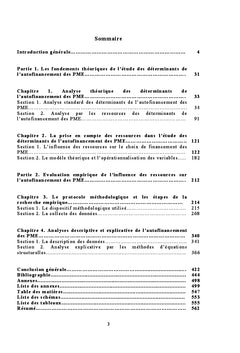 Les déterminants de l'autofinancement