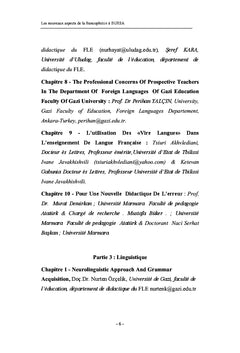 Les Nouveaux Aspects de la Francophonie À Bursa