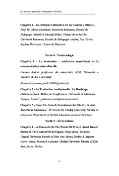 Les Nouveaux Aspects de la Francophonie À Bursa