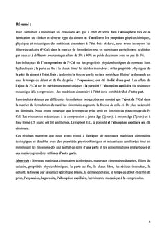 Élaboration des nouveaux liants hydrauliques écologiques et durables