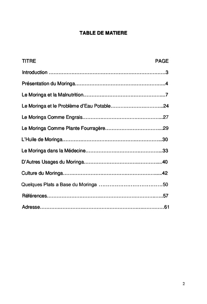 Le Moringa Oleifera, un Arbre Qui Fait Tout