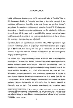 Aide publique au Développement et pauvreté au Niger