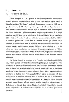 Analyse spatiale de la morbidite et de la mortalite palustre