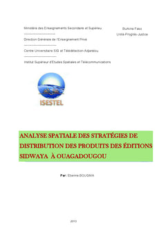 Analyse spatiale des stratégies de distribution des produits SIDWAYA