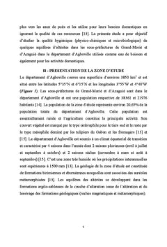 Qualité et vulnérabilité des eaux d'aquifère d'altérites à Agboville