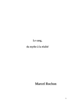 Le sang,du mythe à la réalité