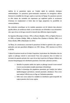 Parasitologie caprine: etude taxonomique et spatio-temporelle des helminthes