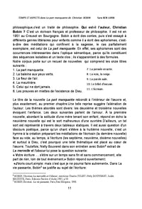 Temps et Aspects dans La part manquante