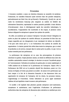 L'Apport du contrôle des organisations dans la performance des PME