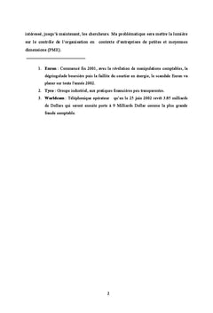 L'Apport du contrôle des organisations dans la performance des PME