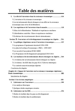 Ouverture et développement économique en Algérie