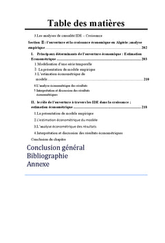 Ouverture et développement économique en Algérie