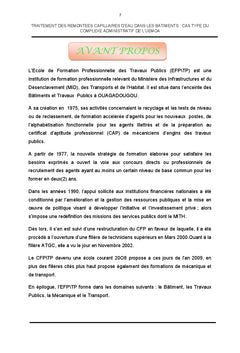 Traitement des remontées capillaire d'eau dans les bâtiments