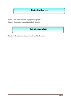 Analyse de la mise en oeuvre du Programme Agropole