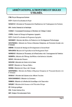 Analyse de la mise en oeuvre du Programme Agropole
