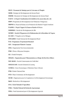 Analyse de la mise en oeuvre du Programme Agropole