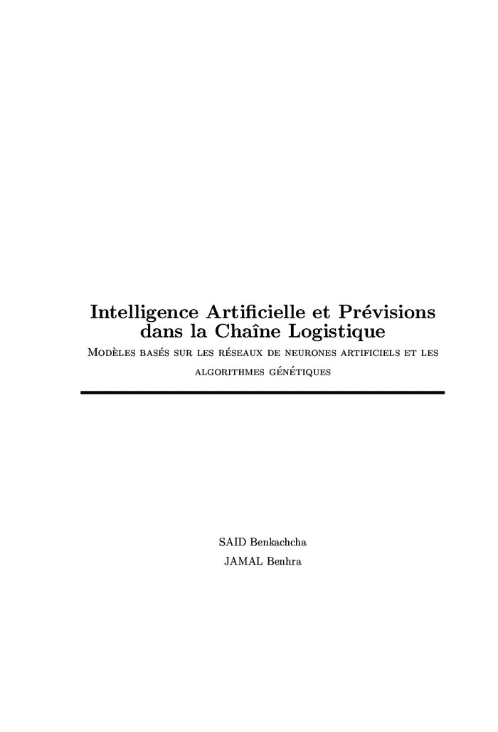 Intelligence artificielle et prévisions dans la chaîne logistique