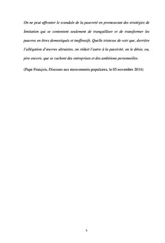 Lecture synoptique de l'enseignement social du Pape François