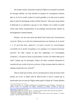 Lecture synoptique de l'enseignement social du Pape François