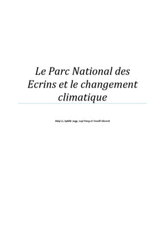 Le Parc National des Ecrins et le changement climatique