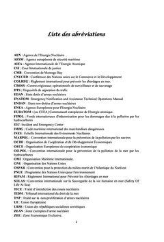 Le Droit de la Mer à L'Épreuve du Risque Nucléaire