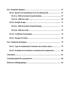 Elaboration et caractérisation des couches minces de CNTS par Spray