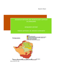 Agrarian Reform and Beneficiary Support in Zimbabwe