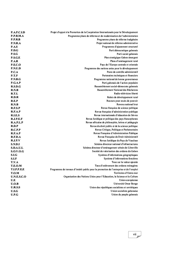 Décentralisation et reconstruction de l'État gabonais