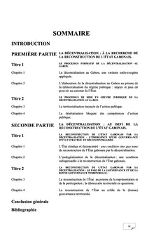 Décentralisation et reconstruction de l'État gabonais