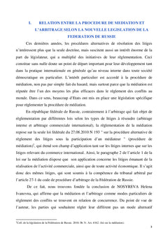 Application des Procedures de Conciliation
