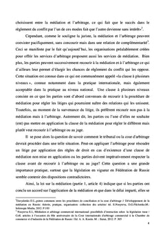Application des Procedures de Conciliation