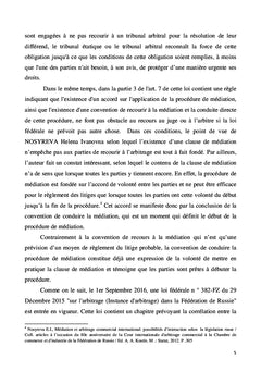 Application des Procedures de Conciliation