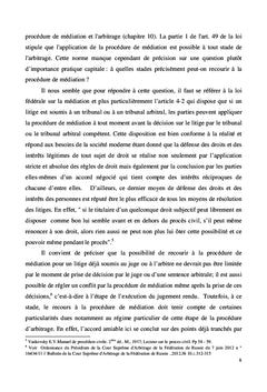 Application des Procedures de Conciliation