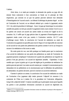 Application des Procedures de Conciliation