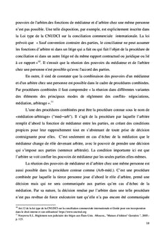 Application des Procedures de Conciliation