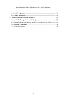 Nouvelles études critiques de langue, littérature, culture, didactique