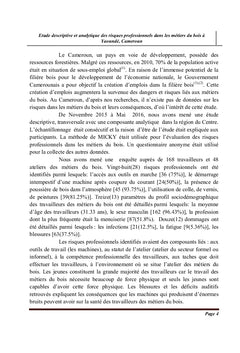 Étude descriptive des risques professionnels dans les métiers du bois