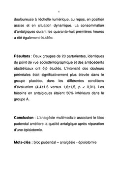 Le bloc pudendal