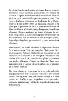 Tendances actuelles des études africaines