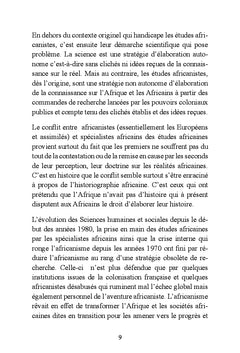 Tendances actuelles des études africaines