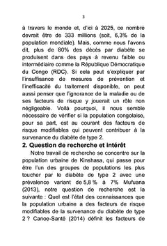 Connaissances des patients sur les facteurs de survenance de diabète