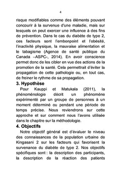 Connaissances des patients sur les facteurs de survenance de diabète