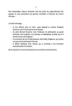 Mon rêve pour l'Union Africaine